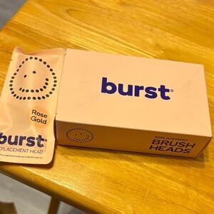 Burst rose gold replacement heads for electric toothbrush, quantity four